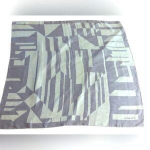 Jaeger Silk Scarf Lavender and Cream Geometric Scarf with Modern Design